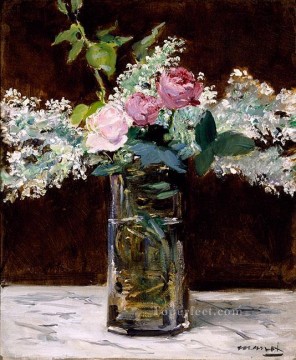 Édouard Manet Painting - lilas y rosas Eduard Manet